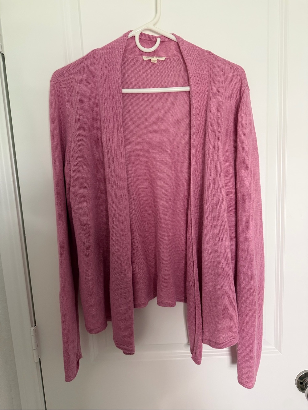Eileen Fisher Dusty Rose Open-Front Cardigan Sweater